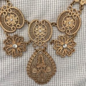 Charming Charlie Jewelry - Gold lace-like necklace Charming Charlie Jewelry - Gold lace-like necklace